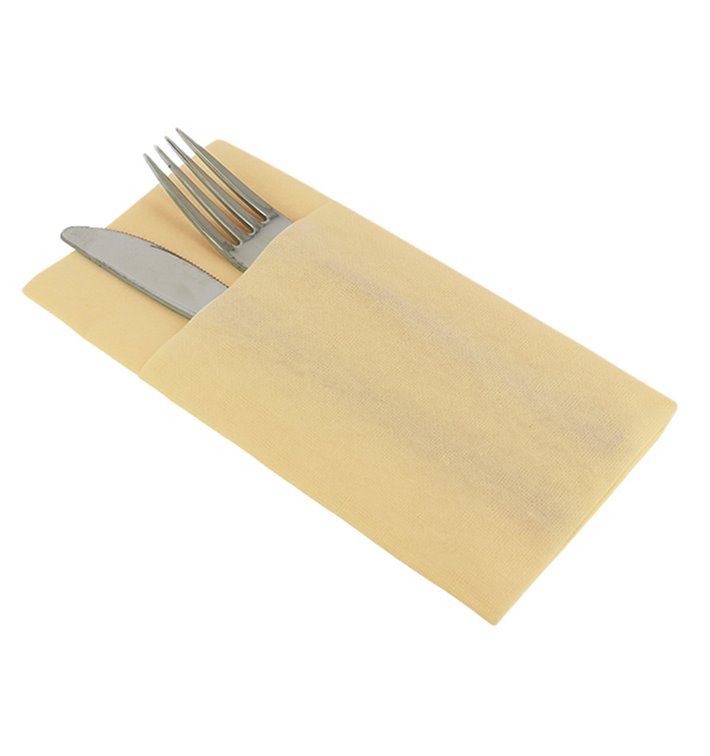 Besteckservietten Airlaid 40x40cm Creme 30 Stück