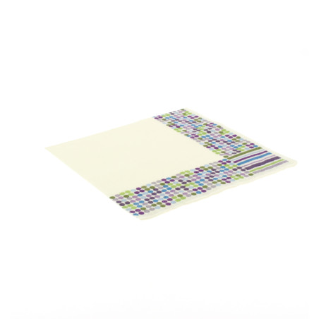 Papierservietten Design Striche und Punkte 33x33cm (500 Stück)