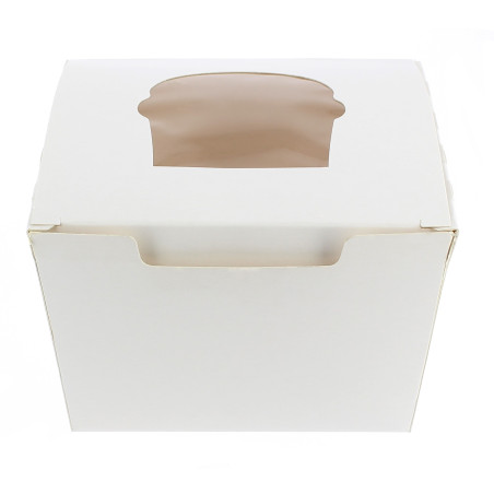 Cupcake Box für 1 Cupcake 11x10x7,5cm weiß (20 Stück)