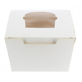 Cupcake Box für 1-Cupcake 11x10x7,5cm weiß 