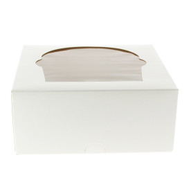 Cupcake Box für 4-Cupcake 17,3x16,5x7,5cm weiß (20 Einh.)
