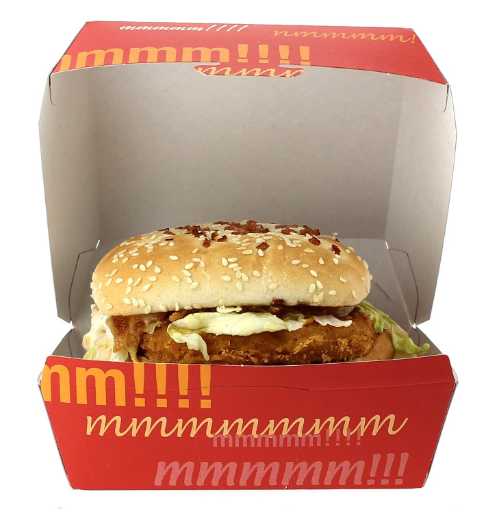 Hamburger box-Pappe-XXL 15,5x15,5x8cm 