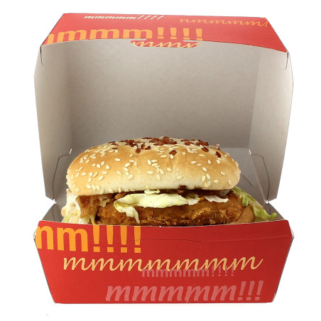 Hamburger Box Pappe 12x12x7 cm (25 Stück)