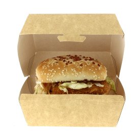 Hamburger box-Kraft-XXL 15,5x15,5x8cm 