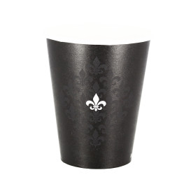 Karton Kaffeebecher mit Dekor "Parisian" 8 Oz/240 ml Ø7,9cm (50 Einh.)