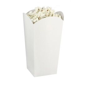 Kleiner Popcorn box weiß 45gr. 6,5x8,5x15cm (700 Einh.)