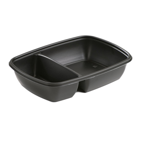 Plastikbehälter schwarz 2G 900ml 23x16,5x5cm (75 Stück)