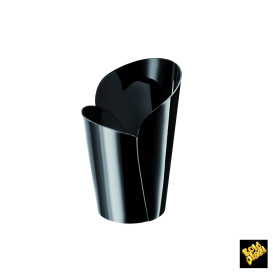 Plastikbecher "Blossom" Schwarz 90ml (15 Stück)