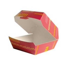 Envase Hamburguesa Carton 14x13x7,0cm (Paquete 40 unidades)