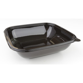 Salatschale Plastik 190x50mm Schwarz  PET 1000ml (300 Stück)