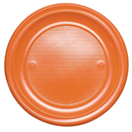 Plastikteller flach Orange PS 220mm (780 Stück)