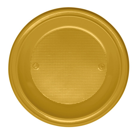 Plastikteller PS flach Gold Ø220mm (30 Stück)