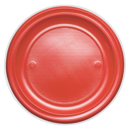 Plastikteller PS flach Rot Ø220mm (780 Stück)