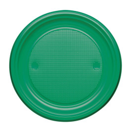 Plastikteller PS Flach Grün Ø220mm (30 Stück)