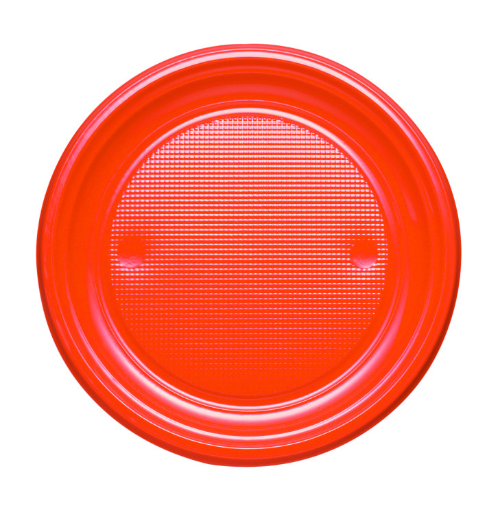 Plastikteller PS flach Orange Ø170mm (50 Stück)