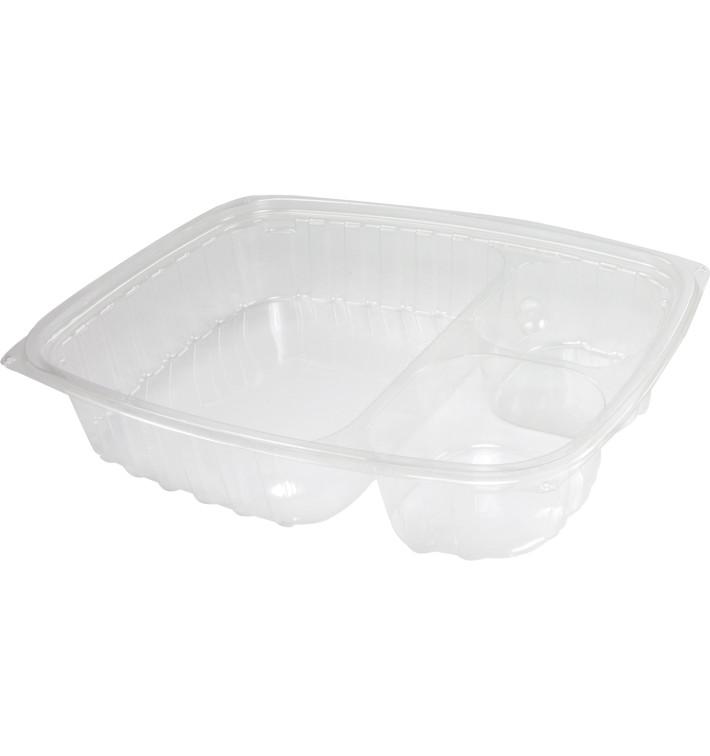 Behälter aus Plastik PS "Clear Pac" 3-Geteilt Transp. 887ml (252 Stück)