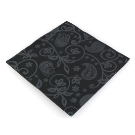 Servietten Airlaid Schwarz "Paisley" 40x40cm (600 Einh.)