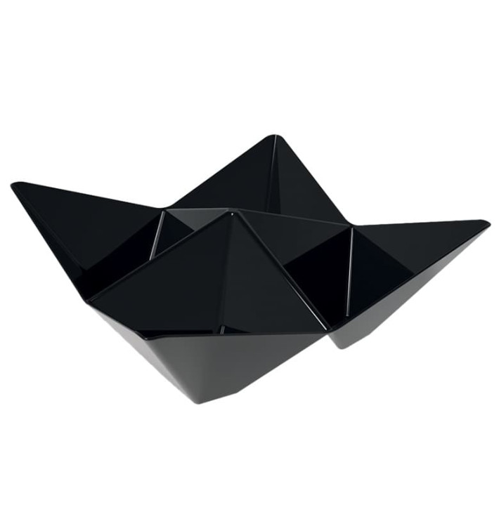 Plastikschüssel Origami PS Schwarz 103x103mm (500 Stück)