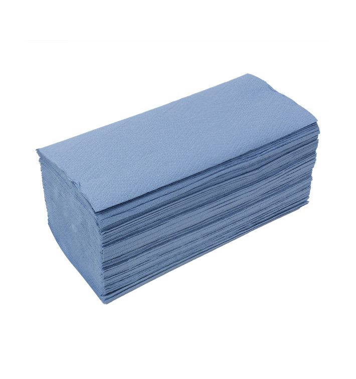 Toalla de papel Secamanos azul 
