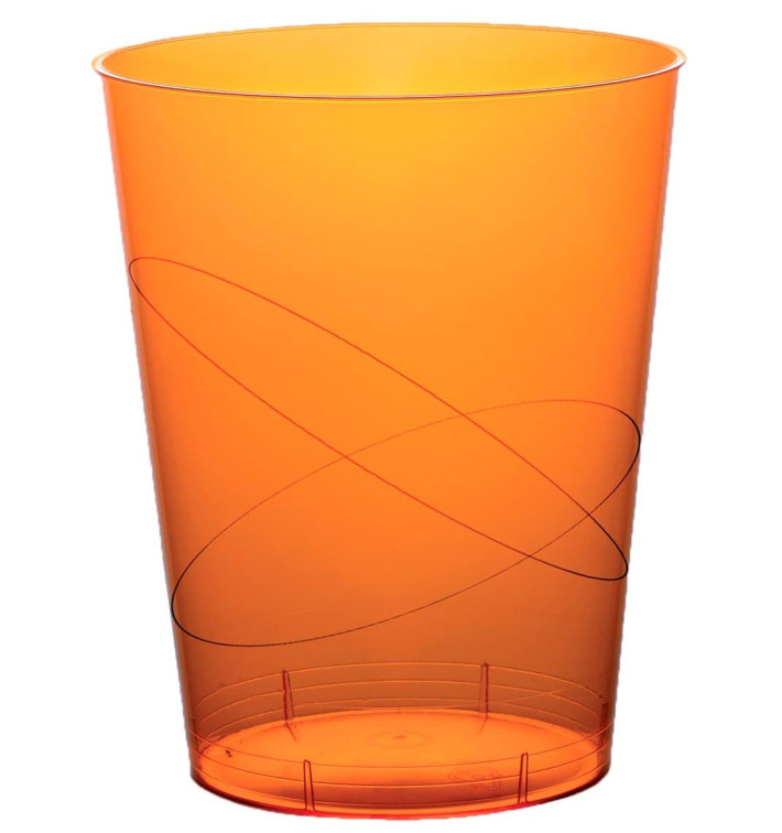 Becher aus Hartplastik Moon Orange Transp. PS 350ml (20 Stück)