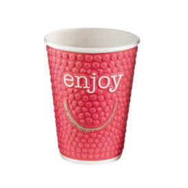 Kaffeebecher Wellpappe mit Dekor "Enjoy" 9 Oz/270 ml Ø8,0cm (1050 Stück)