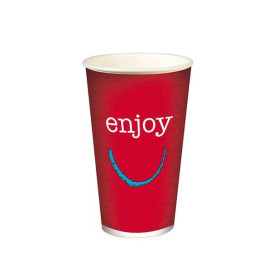 Kaltgetränkebecher mit Dekor "Enjoy" 22Oz/680ml Ø9,0cm (50 Stück)