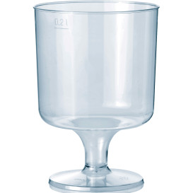 Glas aus Plastik mit Fuβ 200ml (400 Stück)