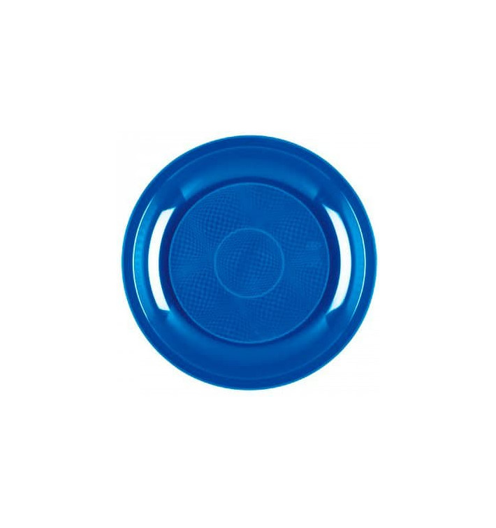 Plastikteller Flach Blau Mittelmer Round PP Ø220mm (600 Stück) 