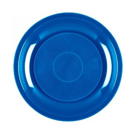 Plastikteller Flach Meerblau Round PP Ø220mm (600 Stück) 