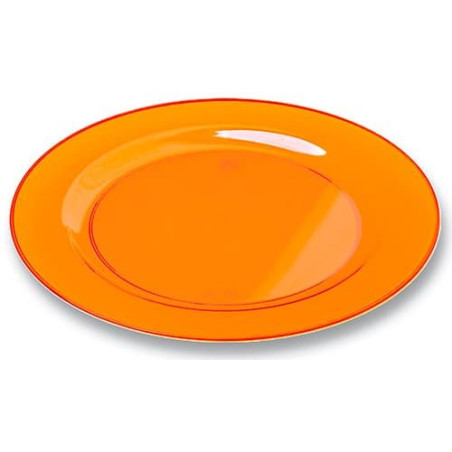 Plastikteller rund extra hart Orange 19cm (10 Stück)