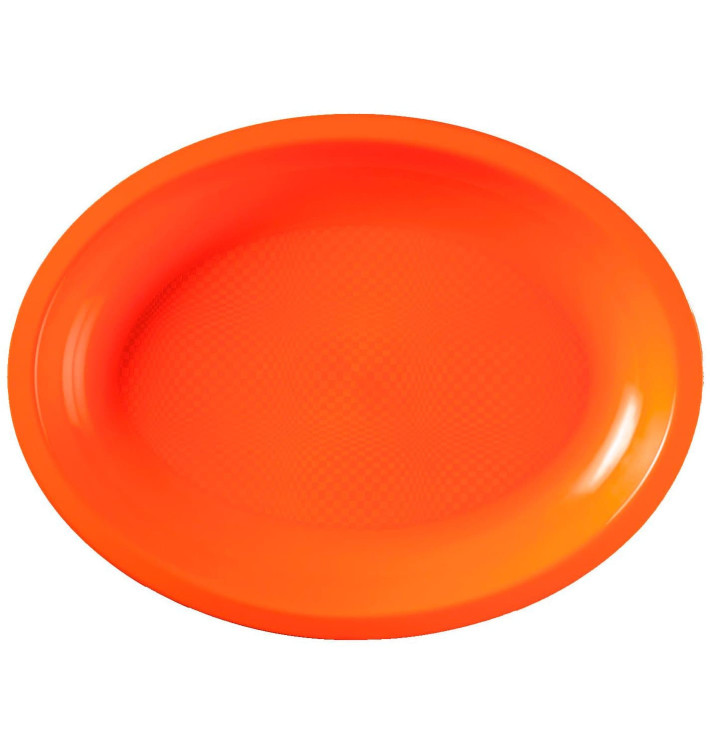 Plastiktablett Oval Orange Round PP 255x190mm (300 Stück)