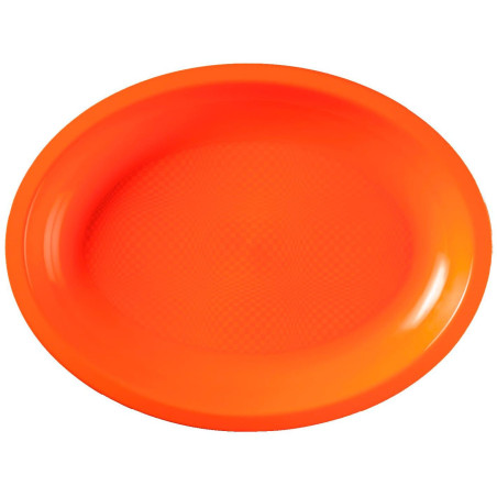 Plastiktablett Oval Orange Round PP 255x190mm (600 Stück)