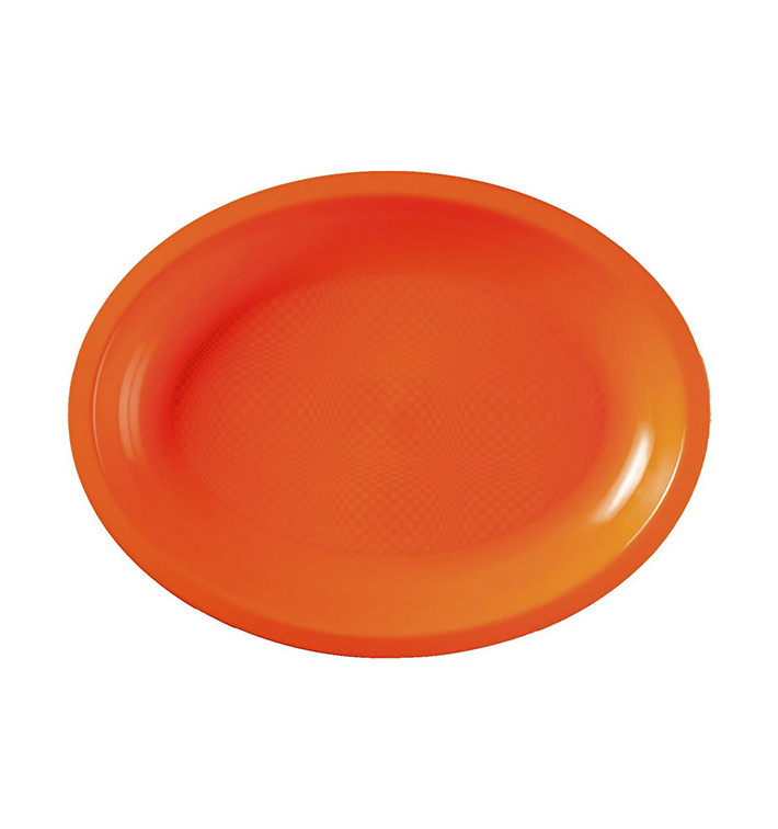 Plastiktablett Oval Orange Round PP 315x220mm (150 Stück)