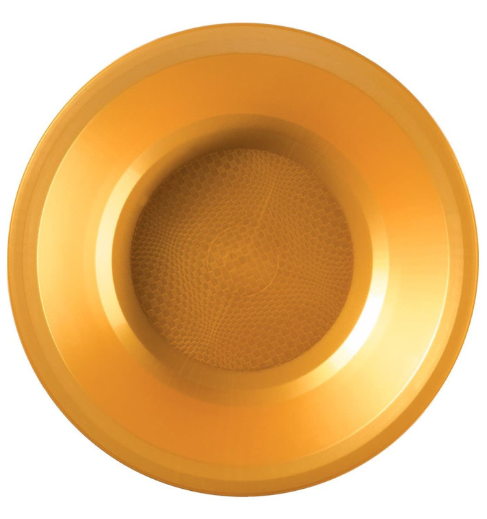 Plastikteller Rund Tief Gold Round PP Ø195mm (25 Stück)