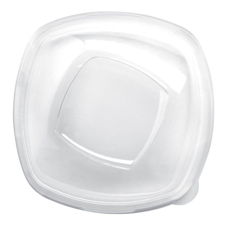 Plastikdeckel PET Glasklar "Square" Ø21cm (60 Stück)