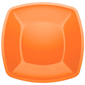 Plastikteller Flach Orange Square PS 300mm (72 Stück)