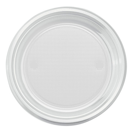 Plastikteller PS Flach Transparent Ø220mm (30 Stück)