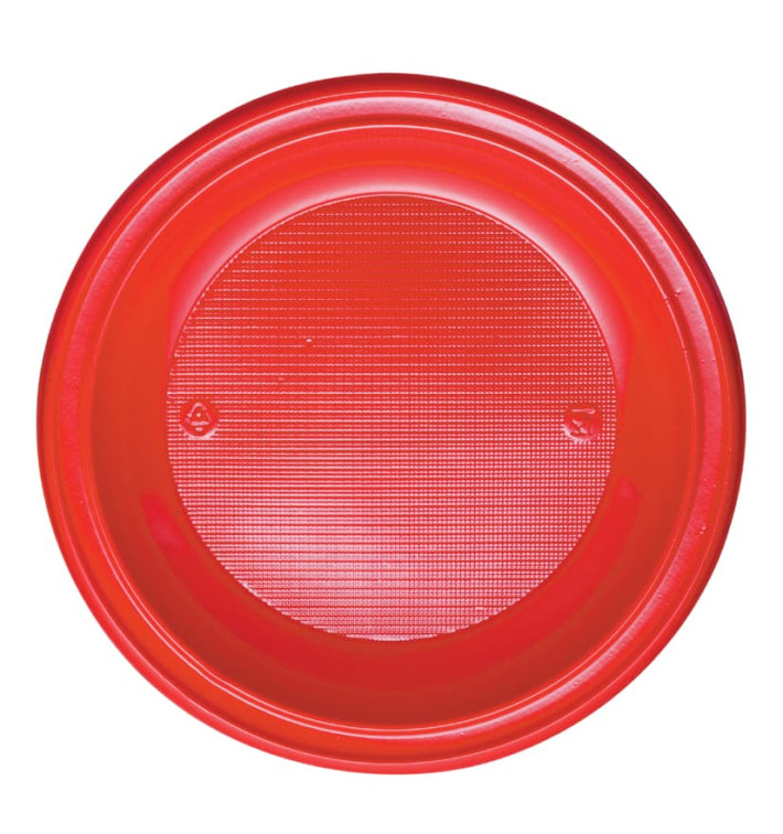 Plastikteller PS flach Rot Ø280mm (140 Stück)