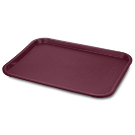 Plastikplatte rechteckig extra-Stark Bordeaux 27,5x35.5cm (24 Stück)