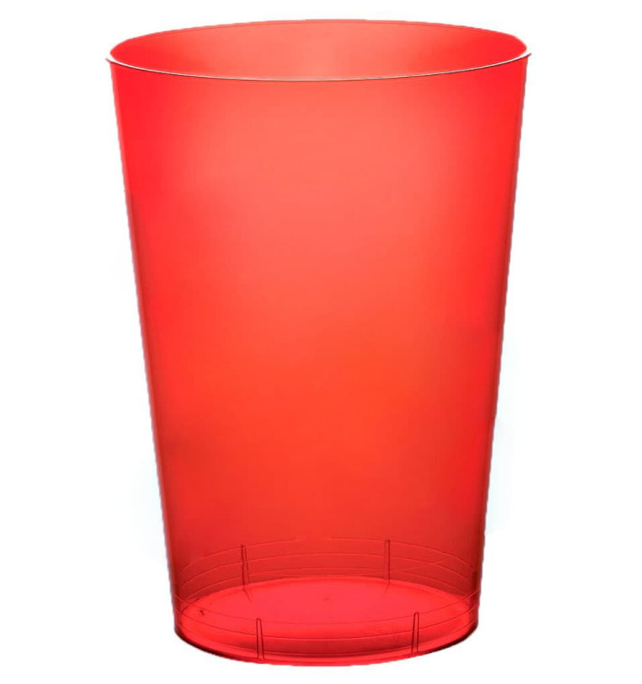 Becher aus Hartplastik Moon Rot Transp. PS 230ml (50 Stück)