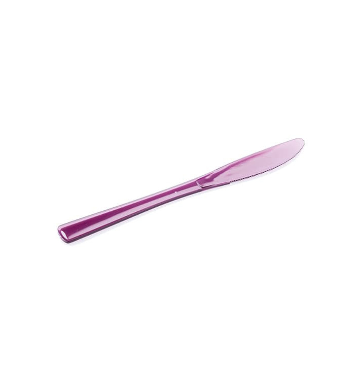 Plastikmesser aubergine 200mm (10 Stück)