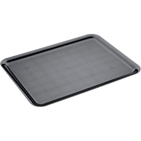 Serviertablett Plastik Tray Schwarz 50x37cm (24 Stück)