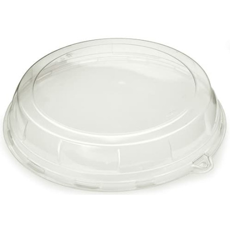 Plastikdeckel Transparent für Servierplatte rund 34x8cm (5 Stück)