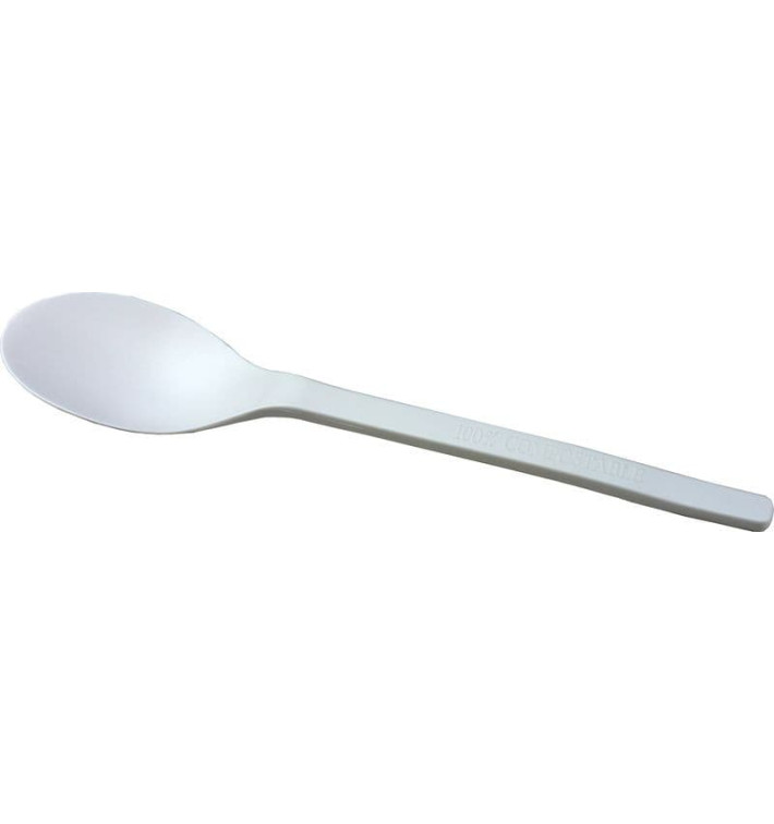 Löffel Biologisch Abbaubarer PLA Creme 155mm (50 Stück)