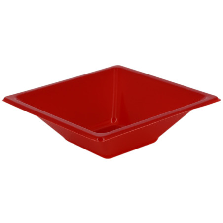 Viereckige Plastikschale Rot 12x12cm (720 Stück)