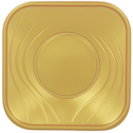 Plastikteller PP "X-Table" Platz Gold 180mm (8 Stück)