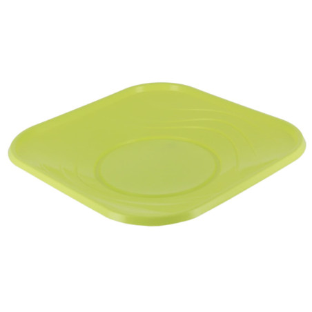 Wiederverwendbar Plastikteller Wirtschaftlich PP "X-Table" Lime 18x18cm (120 Stück)