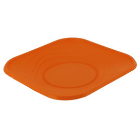 Plastikteller PP "X-Table" Platz flach Orange 180mm (120 Stück)