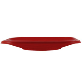 Plastikteller PP "X-Table" Platz flach Rot 180mm (120 Stück)