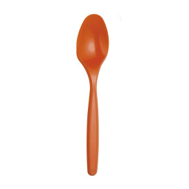 Kleiner Plastiklöffel PS Orange 120mm (1200 Stück)